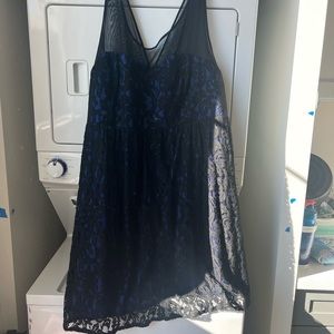 Black and blue party dress.